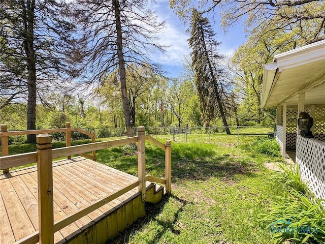 624 Myers St, Toledo, OH 43609 - view of yard featuring a deck