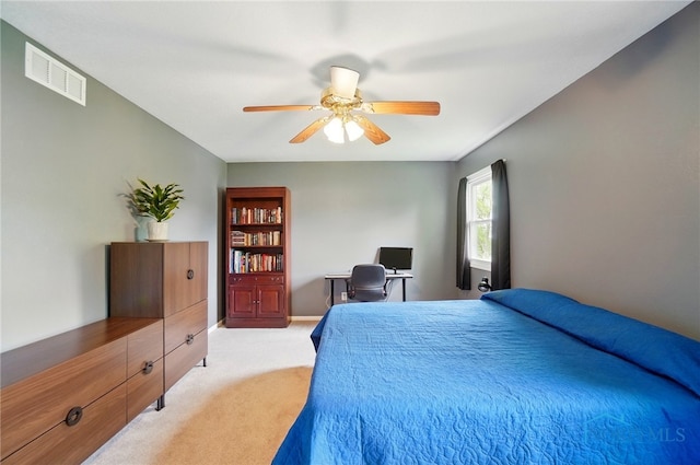 5532 Bentwood Dr, Toledo, OH 43615 - bedroom with carpet, an office area, and ceiling fan