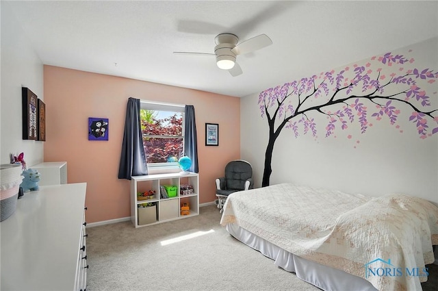 5532 Bentwood Dr, Toledo, OH 43615 - carpeted bedroom with baseboards and ceiling fan