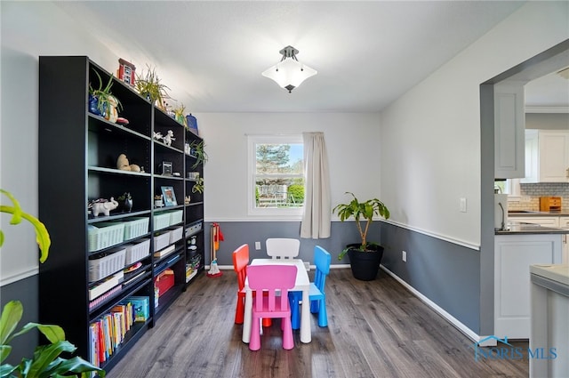 5532 Bentwood Dr, Toledo, OH 43615 - recreation room with wood finished floors and baseboards