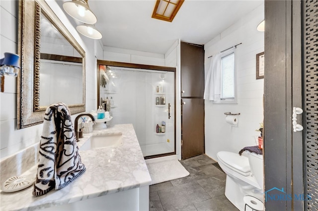 1037 Stevenson St, Napoleon, OH 43545 - full bathroom with toilet, a stall shower, and vanity
