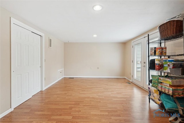 1639 Brookside Dr, Findlay, OH 45840 - empty room featuring light wood finished floors, baseboards, and recessed lighting