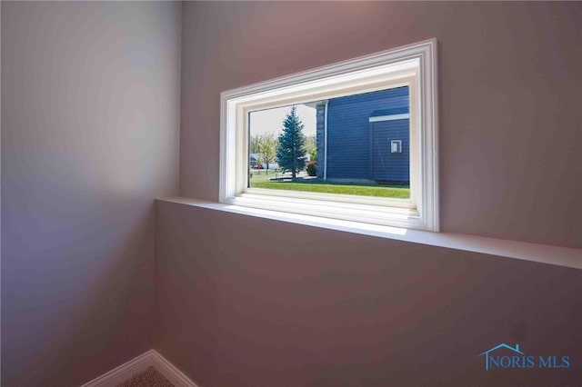 view of spare room