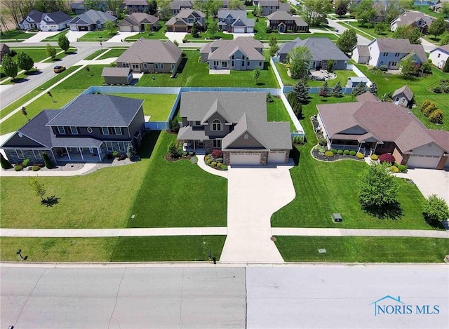 aerial perspective of suburban area
