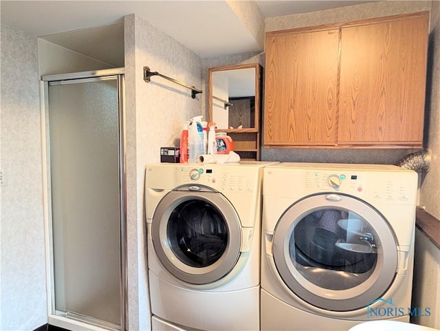 1270 S Park Ln, Wauseon, OH 43567 - laundry area with washer and clothes dryer