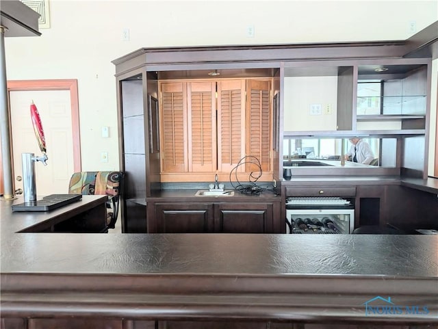 1270 S Park Ln, Wauseon, OH 43567 - kitchen with a sink and dark countertops