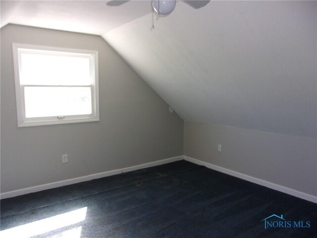 417 Race St, Clyde, OH 43410 - bonus room featuring lofted ceiling, baseboards, and a ceiling fan