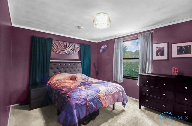5956 E Pembridge Dr, Toledo, OH 43615 - bedroom featuring carpet and crown molding