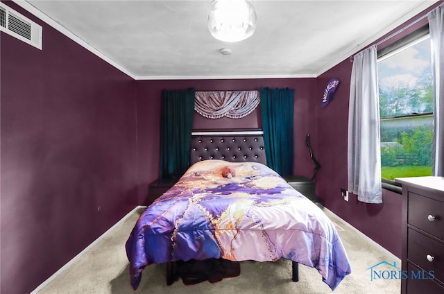 5956 E Pembridge Dr, Toledo, OH 43615 - bedroom featuring carpet and ornamental molding