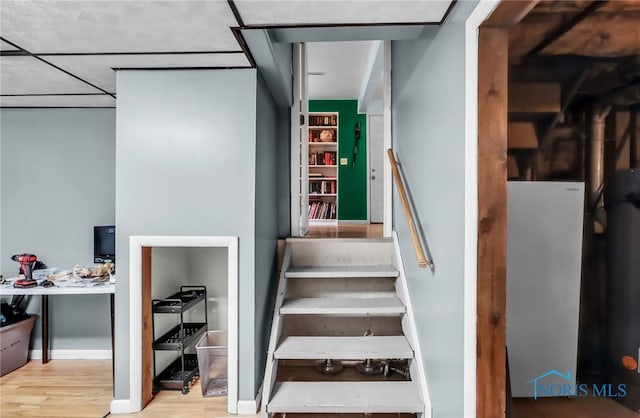 5956 E Pembridge Dr, Toledo, OH 43615 - stairway featuring wood finished floors