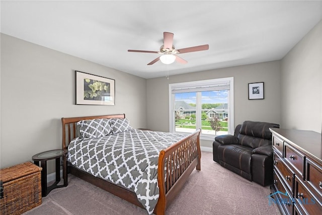 9575 Newbury Ln, Whitehouse, OH 43571 - carpeted bedroom featuring baseboards and ceiling fan