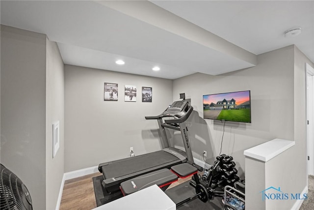 9575 Newbury Ln, Whitehouse, OH 43571 - workout room with recessed lighting and baseboards