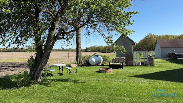 16820 Gipe Rd, Ney, OH 43549 - view of grassy yard featuring an outbuilding