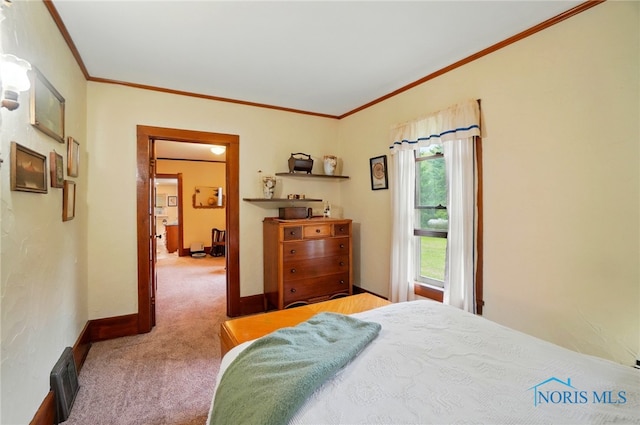 7438 Yawberg Rd, Whitehouse, OH 43571 - carpeted bedroom featuring ornamental molding and baseboards