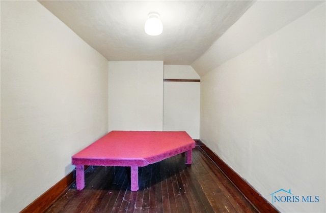 7438 Yawberg Rd, Whitehouse, OH 43571 - game room featuring hardwood / wood-style floors and lofted ceiling