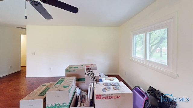 1875 State Route 101, Clyde, OH 43410 - interior space featuring ceiling fan, baseboards, and wood finished floors