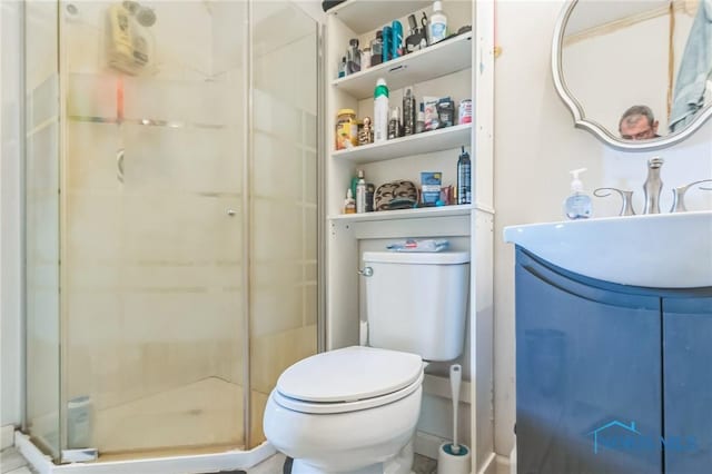 6690 County Road 219, Bellevue, OH 44811 - full bath with a stall shower, toilet, and vanity