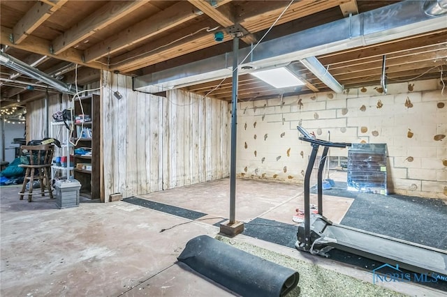 6690 County Road 219, Bellevue, OH 44811 - unfinished basement featuring concrete block wall