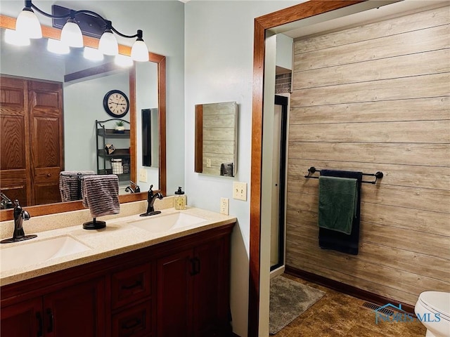41 Salome Cir, Bluffton, OH 45817 - bathroom featuring double vanity and a shower stall