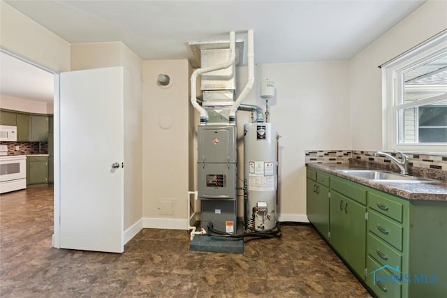 1208 Lindau St, Archbold, OH 43502 - utilities with water heater, a sink, and heating unit