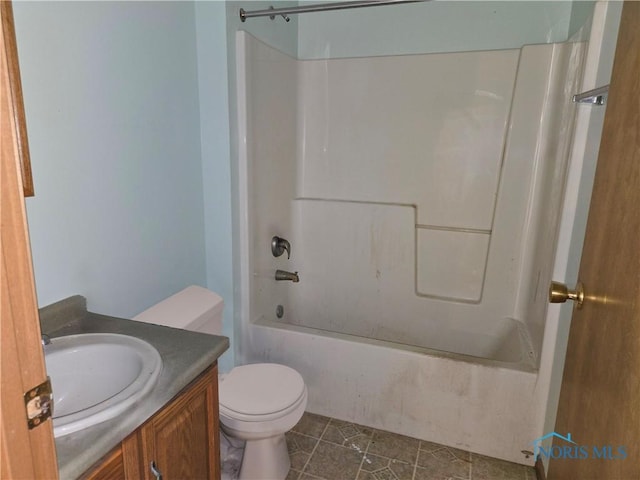 5924 N Reiman Rd, Curtice, OH 43412 - full bath with toilet, shower / bath combination, vanity, and tile patterned floors