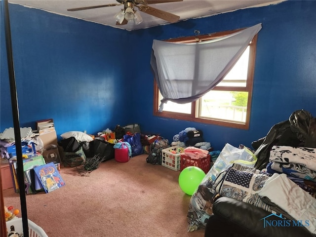 713 Glenwood Rd, Rossford, OH 43460 - bedroom with carpet flooring and a ceiling fan