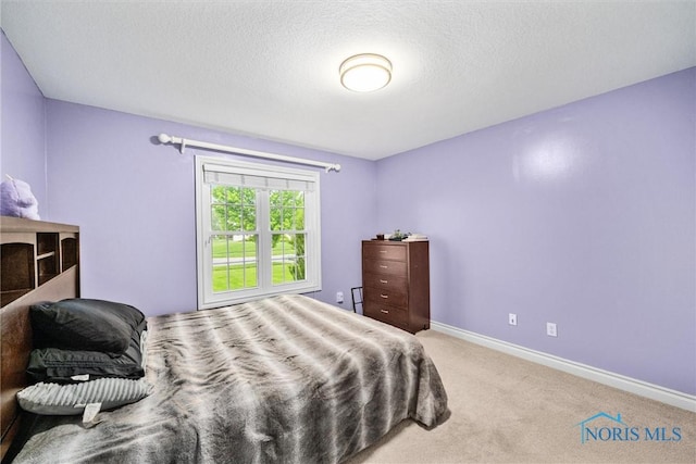 5723 Timbers Grn, Waterville, OH 43566 - bedroom with light carpet, baseboards, and a textured ceiling