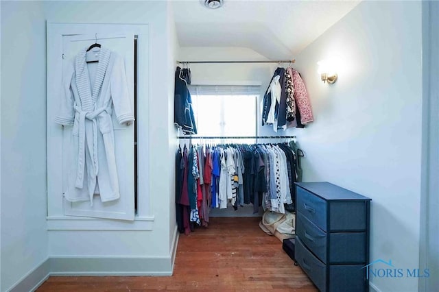 218 E Mcpherson Ave, Findlay, OH 45840 - spacious closet with wood finished floors and vaulted ceiling