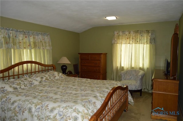 309 Huron Rd, Findlay, OH 45840 - carpeted bedroom featuring vaulted ceiling