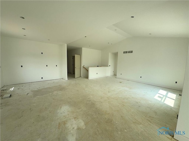 1902 Caleb Ct, Waterville, OH 43566 - unfurnished living room with vaulted ceiling