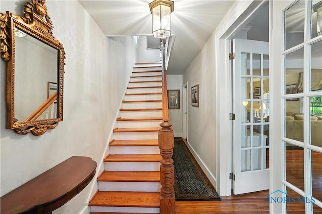 232 E Wayne St, Maumee, OH 43537 - staircase featuring wood finished floors