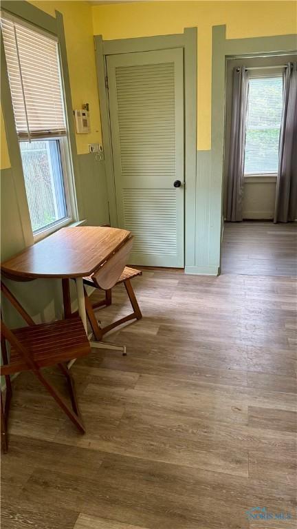 2659 Oak Grove Pl, Toledo, OH 43613 - unfurnished dining area with healthy amount of natural light and light wood-style flooring