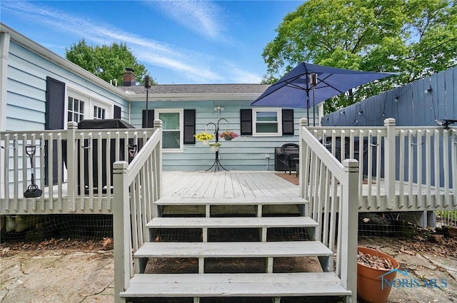 wooden deck with fence