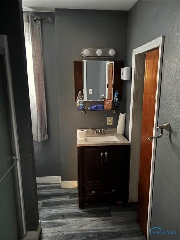 315 Austin St, Toledo, OH 43608 - bathroom with wood finished floors and vanity