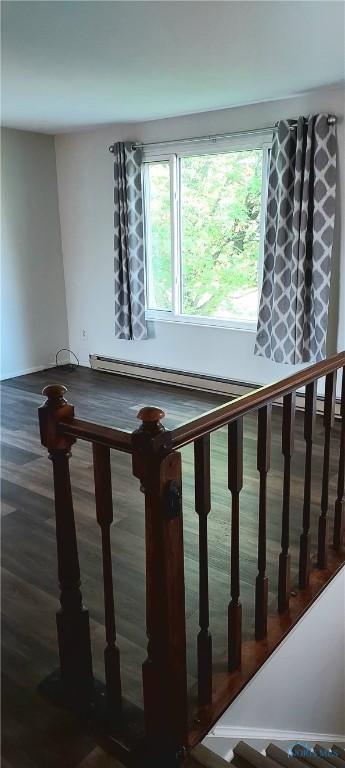 856 Village Pkwy, Waterville, OH 43566 - staircase with a baseboard heating unit