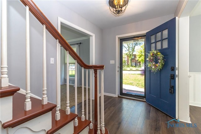 1619 Grant Blvd, Findlay, OH 45840 - foyer entrance with stairs and wood finished floors