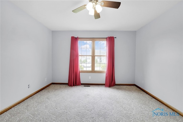 1330 Kennsington Dr, Findlay, OH 45840 - carpeted empty room featuring ceiling fan and baseboards