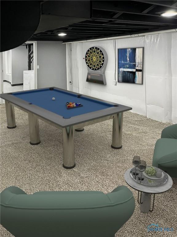 1381 Junior Dr, Maumee, OH 43537 - playroom with billiards and carpet flooring
