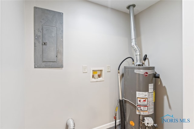 221 Poplar St, North Baltimore, OH 45872 - utility room with electric panel and water heater