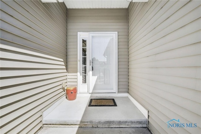 view of doorway to property