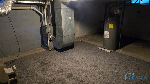 103 E N St, Liberty Center, OH 43532 - below grade area featuring water heater and heating unit