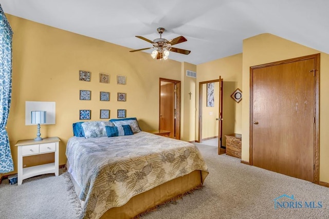 14360 County Road 2, Swanton, OH 43558 - bedroom with carpet, ceiling fan, and baseboards