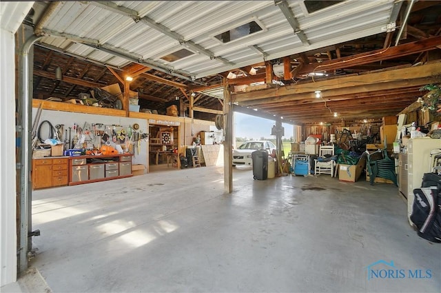 1482 Township Road 55, Ada, OH 45810 - garage featuring a workshop area