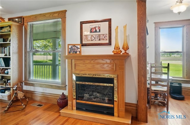 1482 Township Road 55, Ada, OH 45810 - living area with wood finished floors, healthy amount of natural light, and a high end fireplace