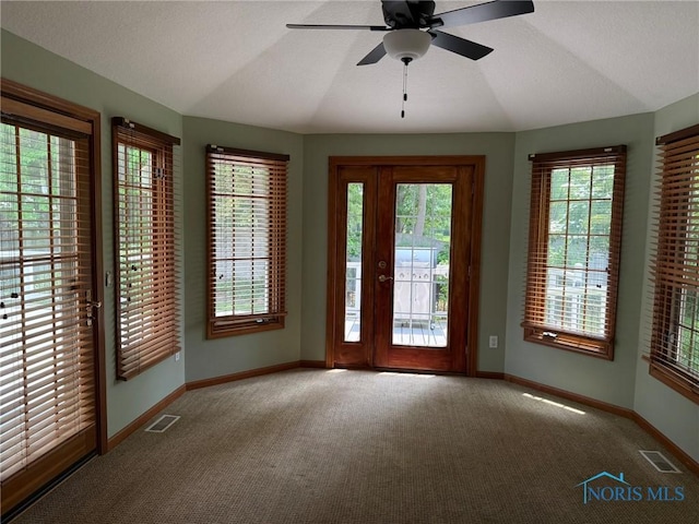 8411 Willow Glen Ct, Holland, OH 43528 - entryway with carpet floors and a ceiling fan