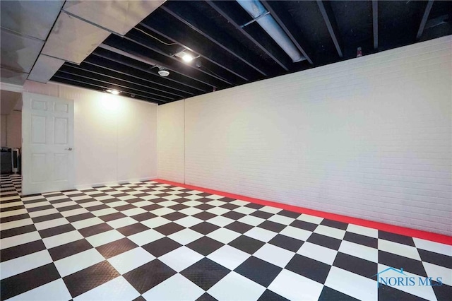 501 Flintlock Ct, Findlay, OH 45840 - finished basement with tile patterned floors