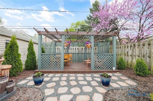 2324 Secor Rd, Toledo, OH 43606 - fenced backyard featuring a pergola and a deck