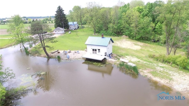 5412 Evansport Rd, Defiance, OH 43512 - view from above of property with a large body of water