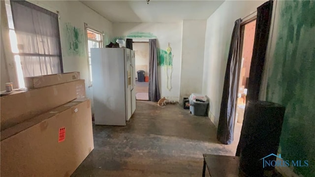 626 Walnut St, Toledo, OH 43604 - hall with unfinished concrete flooring