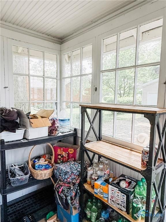348 S 8th St, Upper Sandusky, OH 43351 - sunroom / solarium featuring plenty of natural light and wooden ceiling